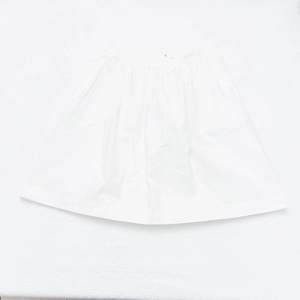 Theory Gelca Palatial White Ruched Skirt SZ4